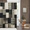 JLA Home INC Winter Hills Cotton Shower Curtain, Plaid Lodge/Cabin Shower Curtains for Bathroom, 72 X 72, Tan